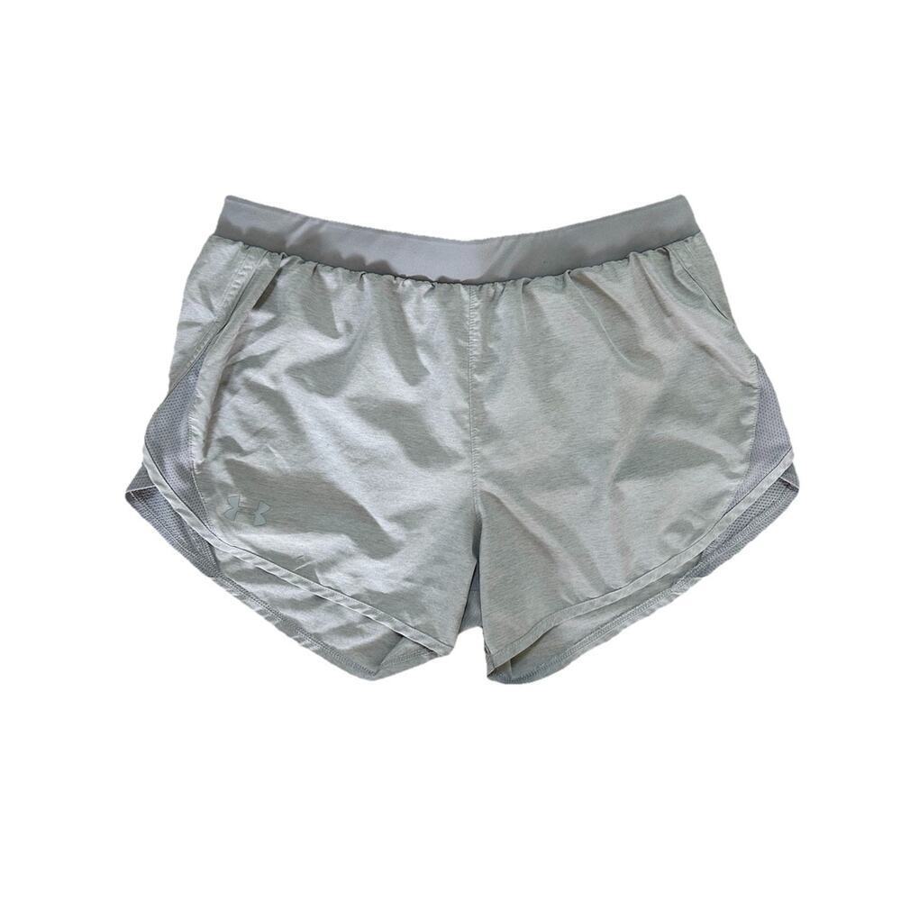 Under Armour Women’s Heat Gear Shorts Size Medium Gray Running Lined Active